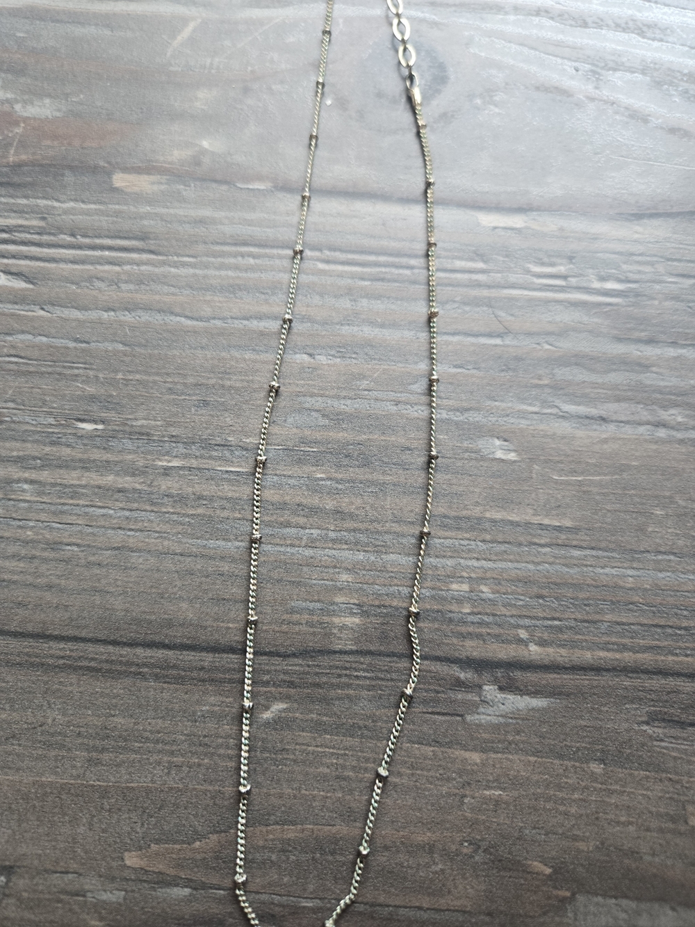 Delicate Silver-Tone Station Chain Necklace - Women's Jewelry